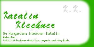 katalin kleckner business card